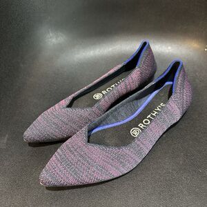 Rothy's Knit Flats Purple Pink Pointed Toe Slip On Comfort Women's US 8
